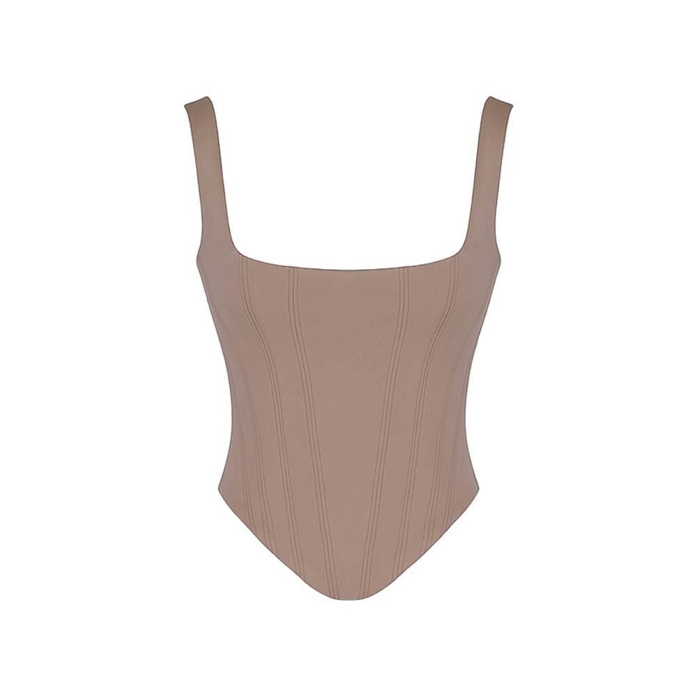 HOUSE OF CB Rafa Longline Corset, Stone, L+